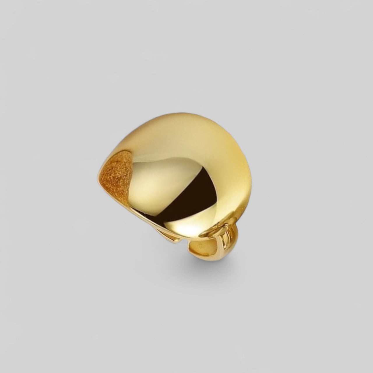 Großer Statement-Ring mit Spiegeleffekt – 925 Silber vergoldet