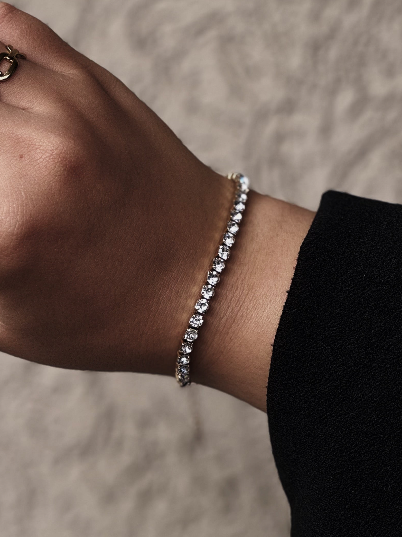 Tennis-Armband mit Edelsteinen – Edelstahl 18K vergoldet