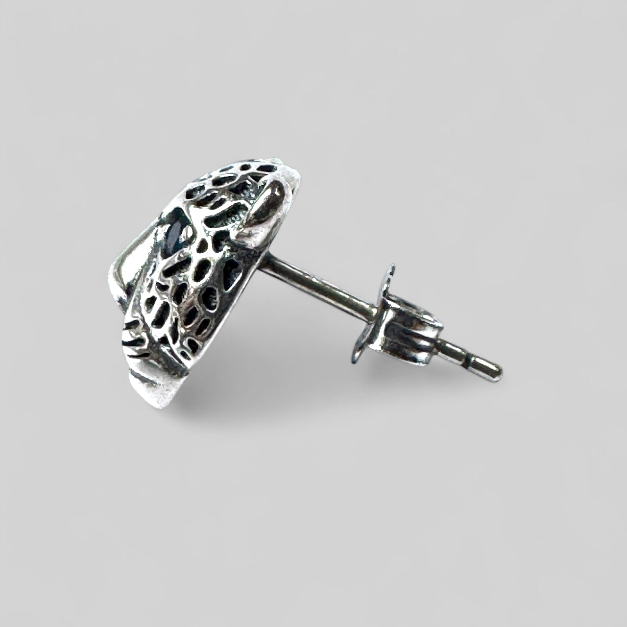 Extravagante Snow Leopard Ohrstecker dreidimensionale Ohrringe aus 925 Silber
