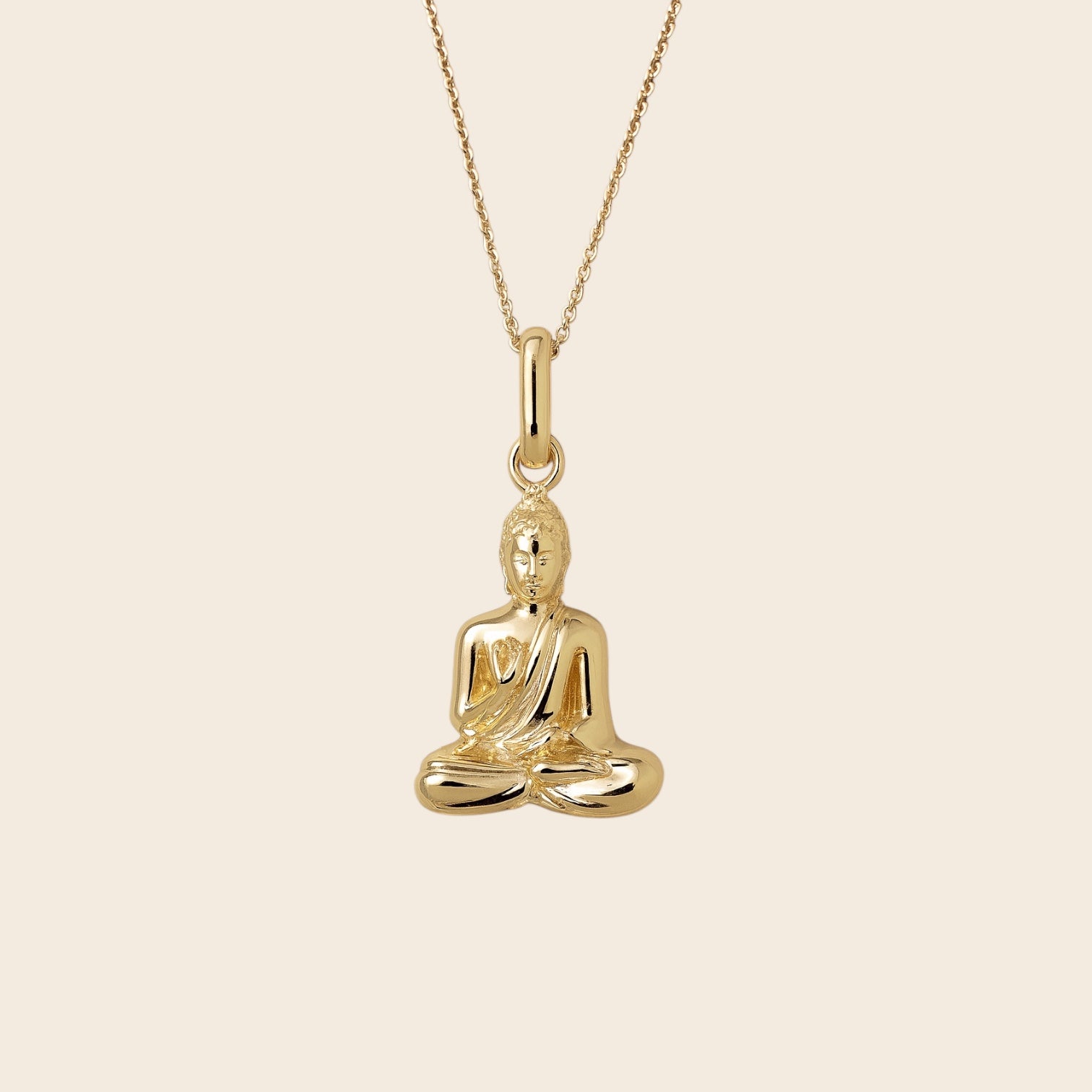 Buddha Halskette „Symbol innerer Ruhe“ aus 925 Silber 18K vergoldet