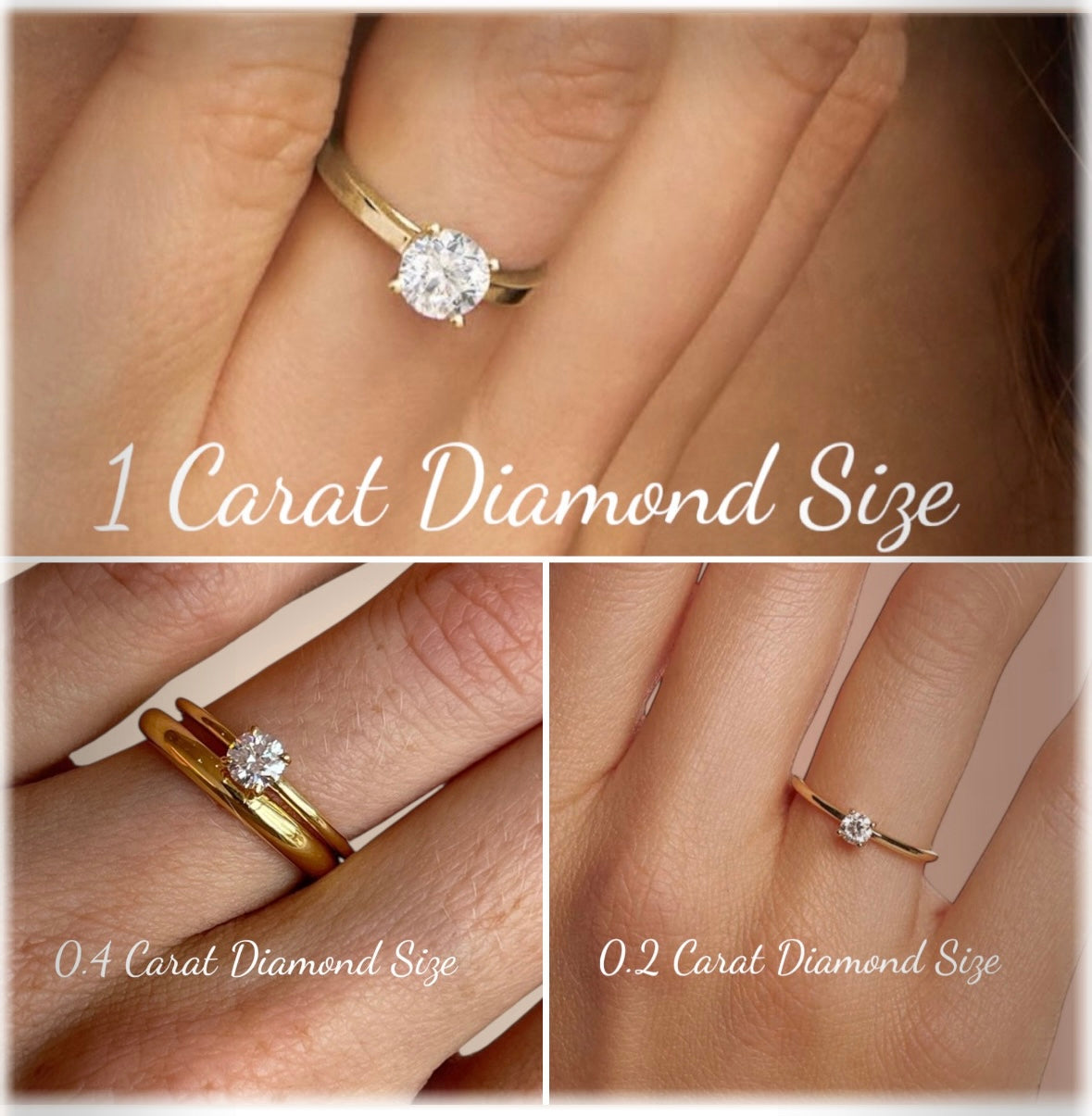 585 Gold minimalistischer Verlobungsring mit 0,20 ct. Lab Grown Brilliant - Damenring