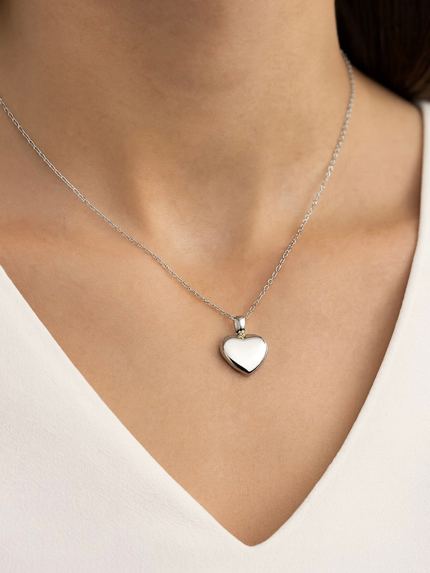 Personalisierbare Herz-Halskette - elegantes Collier aus 925 Silber
