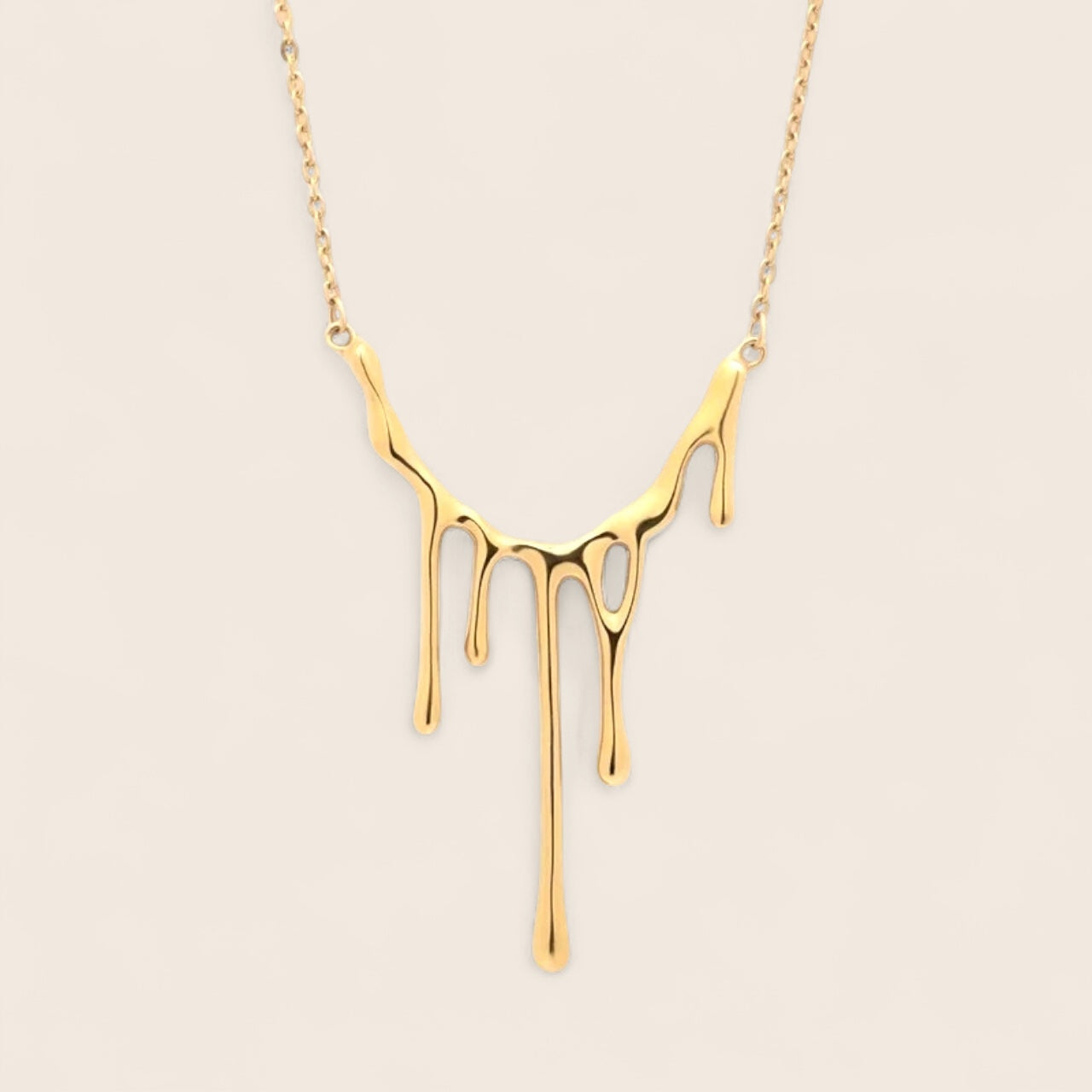 Extravagant romantic drop necklace 925 silver 18K gold plated