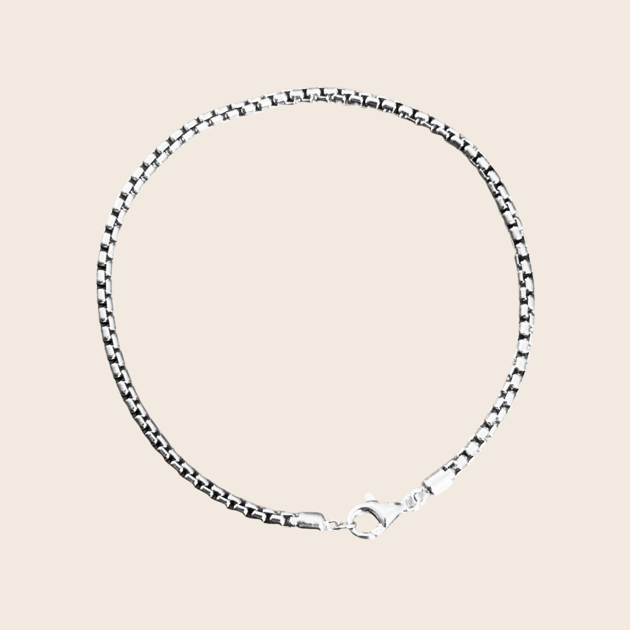 Men's - Classic solid bracelet - 925 silver, 18K gold-plated, unisex, available in 2 sizes