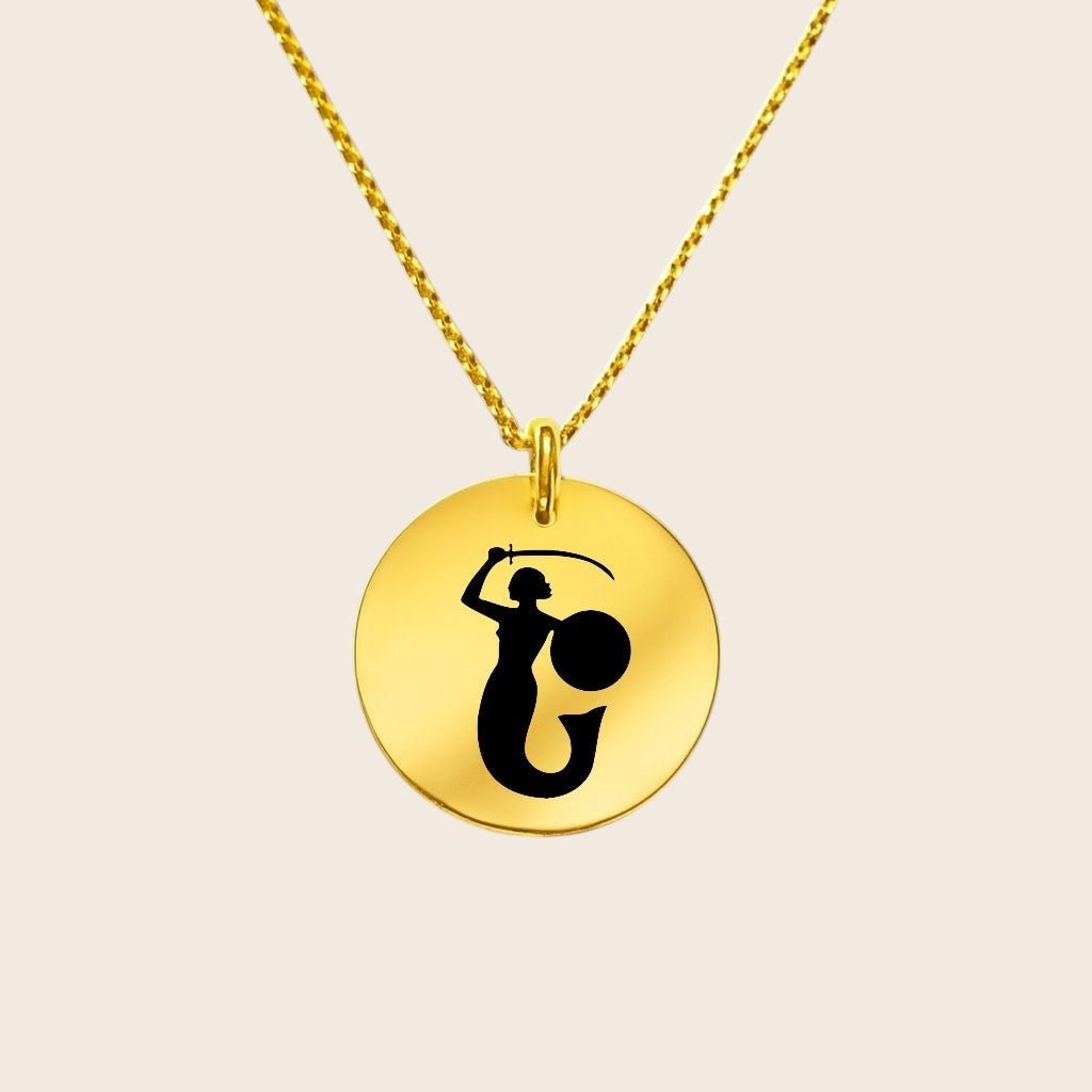 Homeland Jewelry – Warsaw Mermaid Syrenka Pendant made of 925 Silver &amp; 18K Gold Plated – A symbol of solidarity with Poland