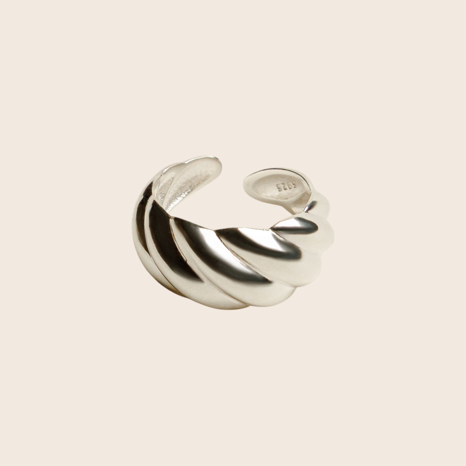 Chunky Croissant – solid statement ring made of 925 silver