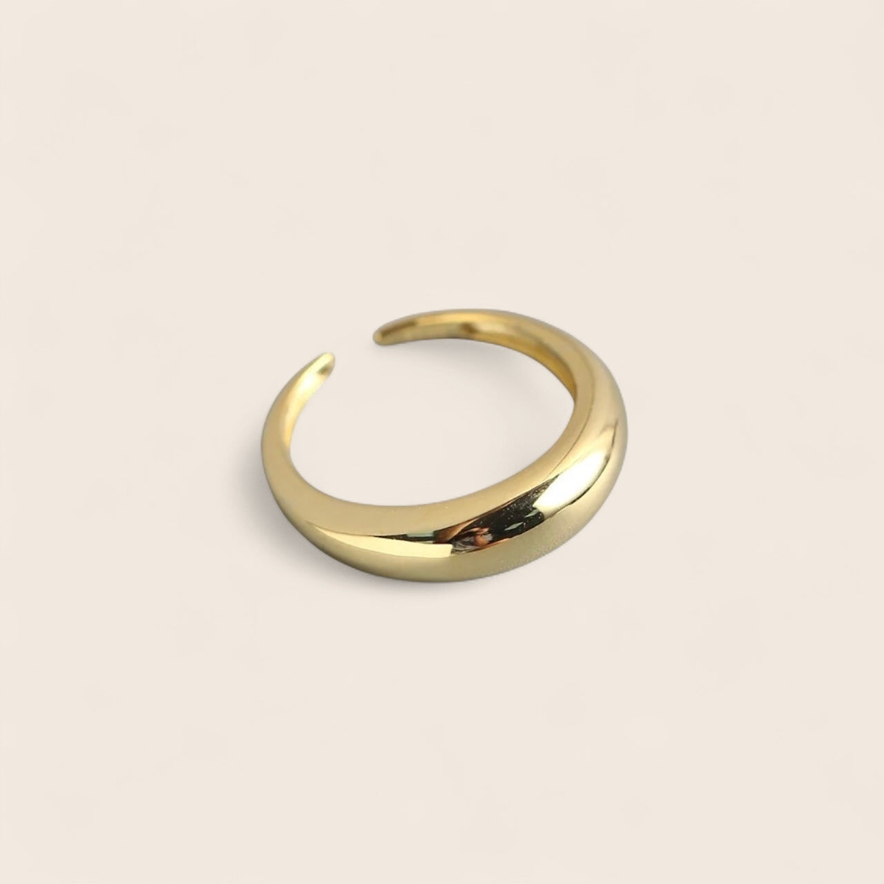 Minimalist classic ring – made of 925 silver 14K gold-plated