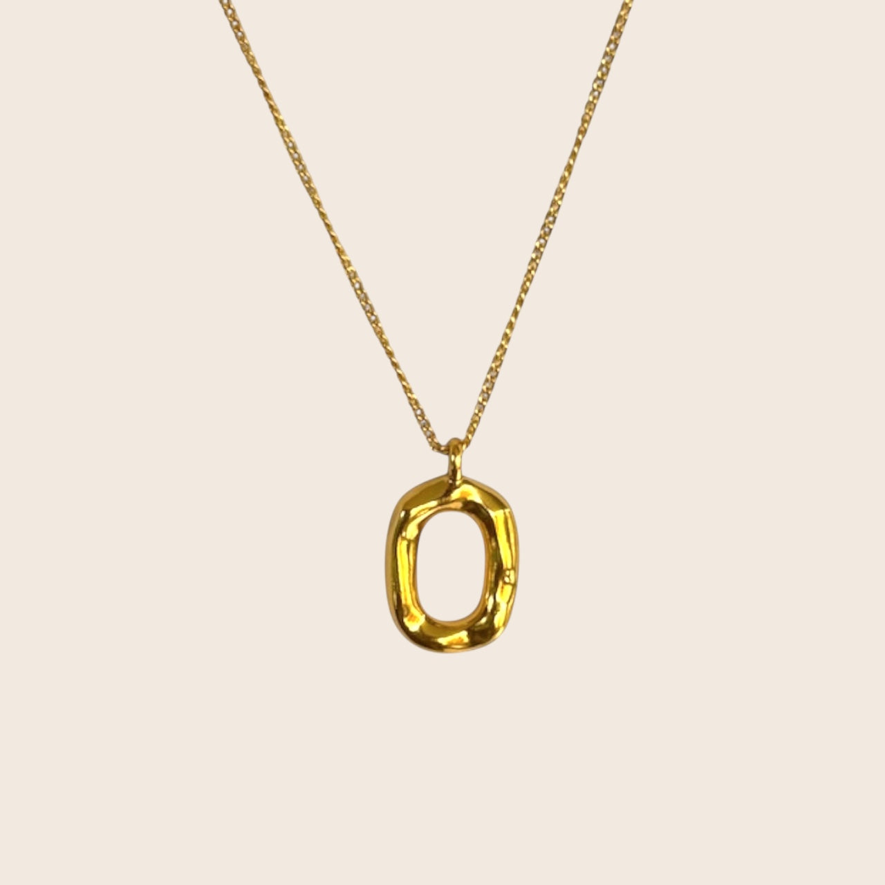 Donut oval necklace “Luna” – made of 925 silver or 18K gold-plated silver