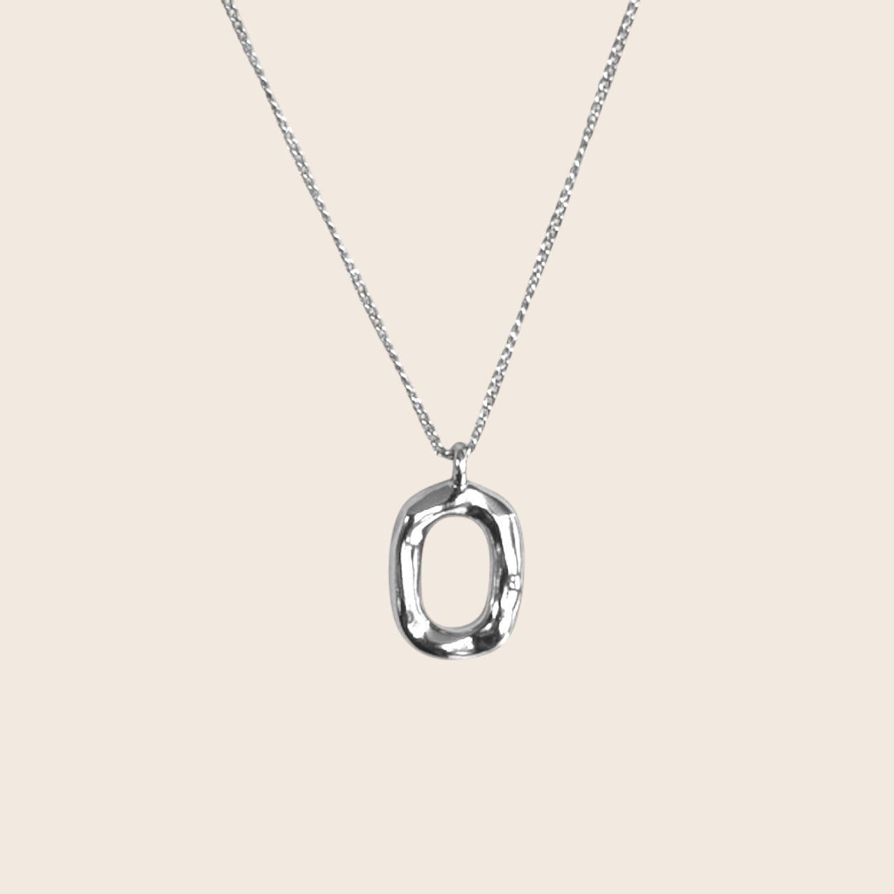 Donut oval necklace “Luna” – made of 925 silver or 18K gold-plated silver