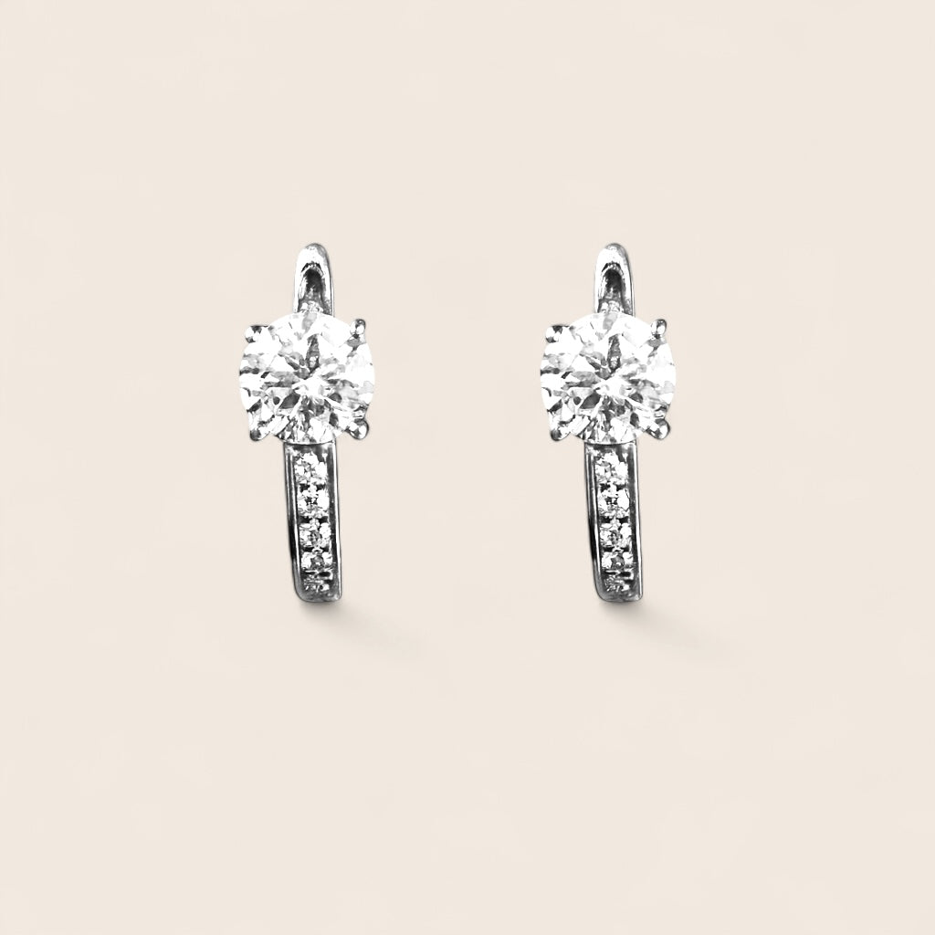 Strahlende Zirkonia-Creolen „Summer Night“ – 925 Silber oder 925 Silber vergoldet