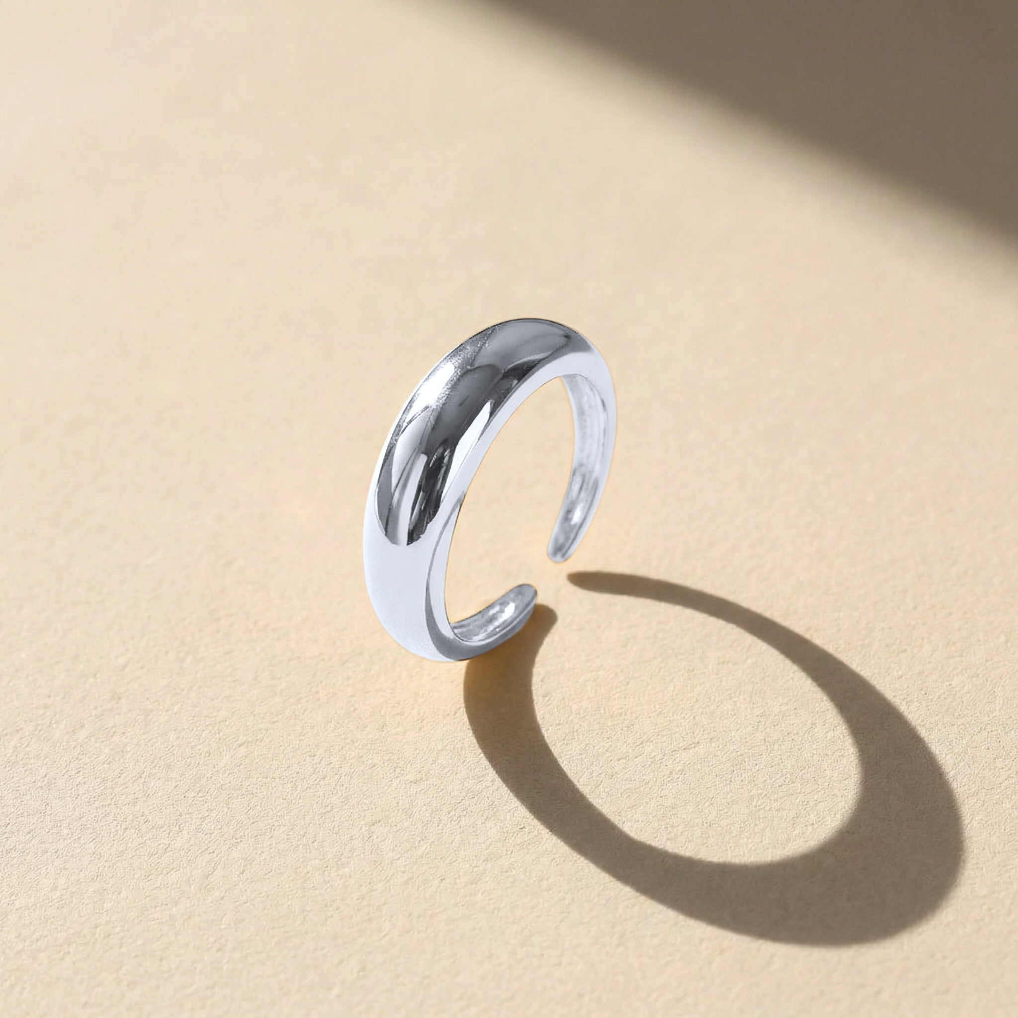 Minimalistischer Klassischer Layering Ring aus 925er Silber oder Silber vergoldet - NINASIA
