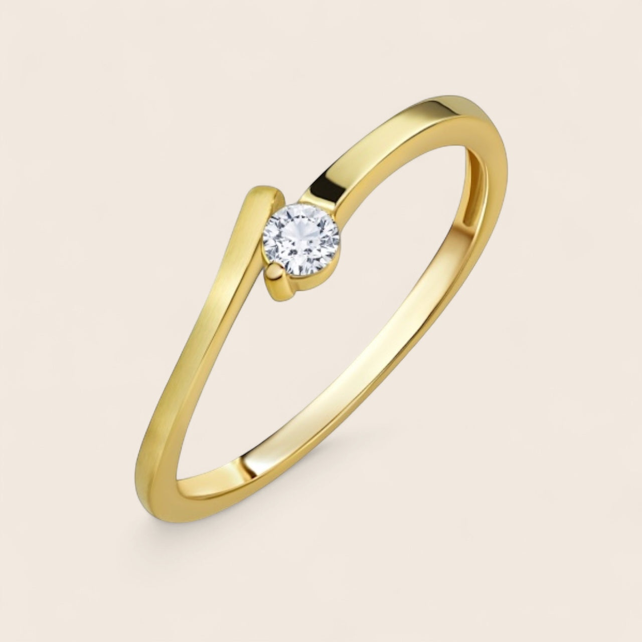 333 gold ladies ring with zirconia Ø 3mm - hug