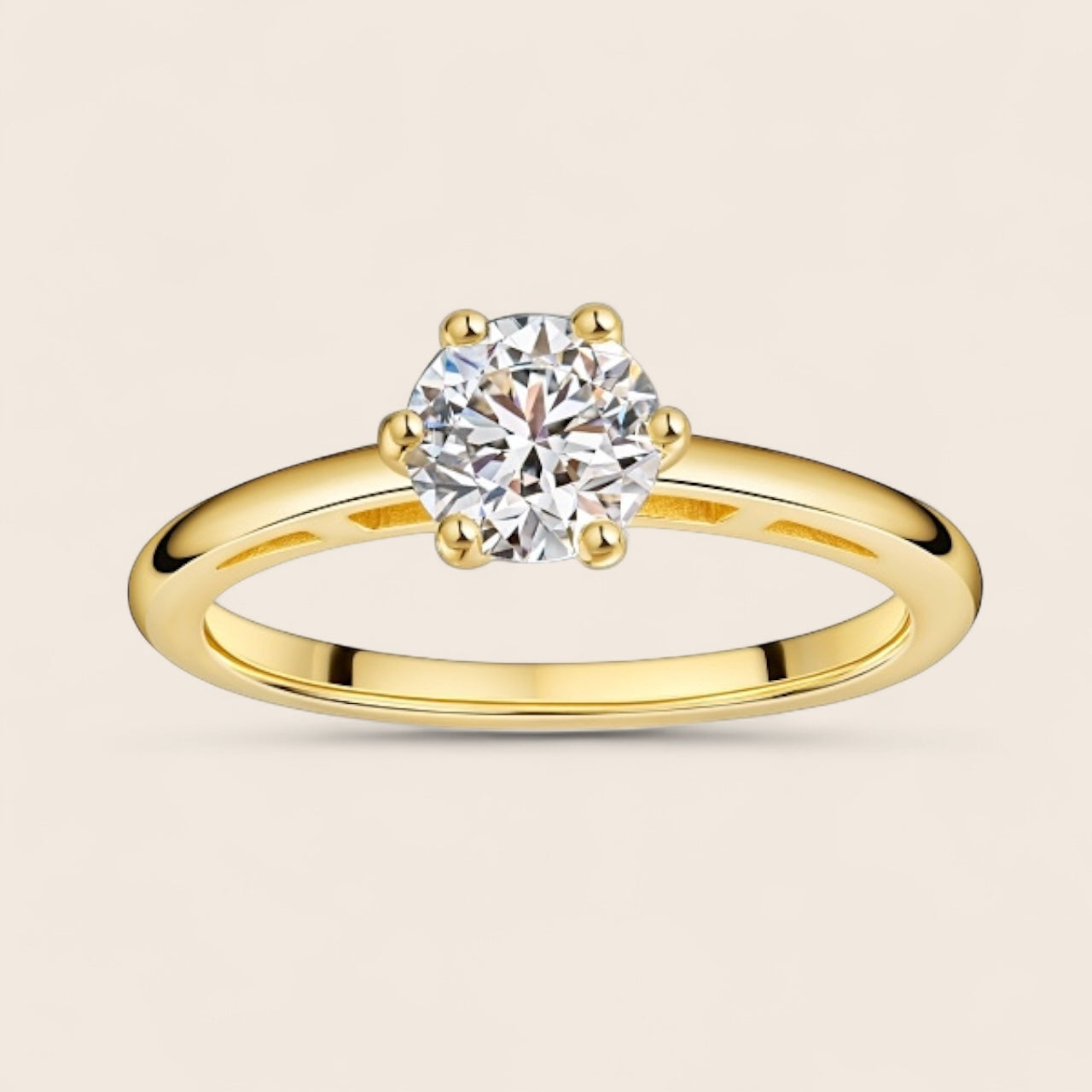 14k gold engagement ring with 1.00 ct. lab-grown diamond - ladies' ring