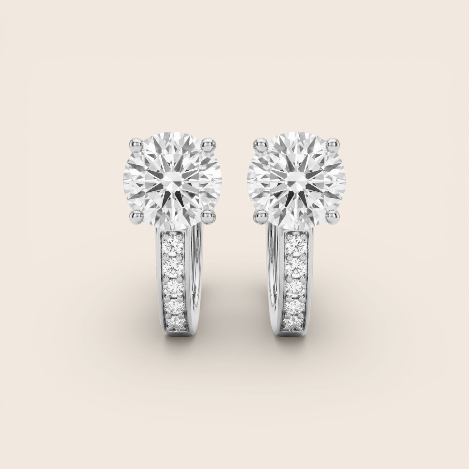 Strahlende Zirkonia-Creolen „Summer Night“ – 925 Silber oder 925 Silber vergoldet - NINASIA