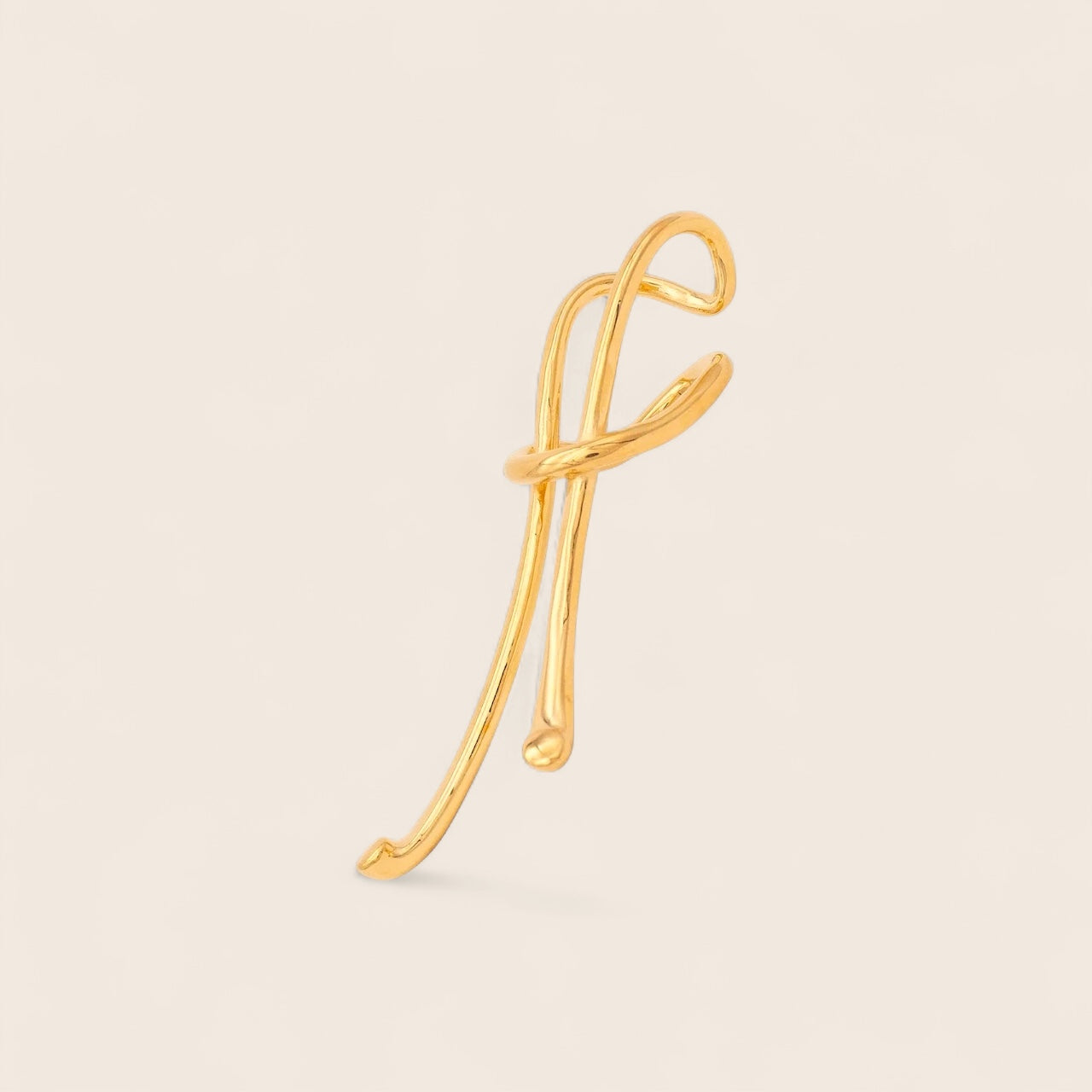 Extravagant earrings One Piece made of 925 silver 18K gold plated