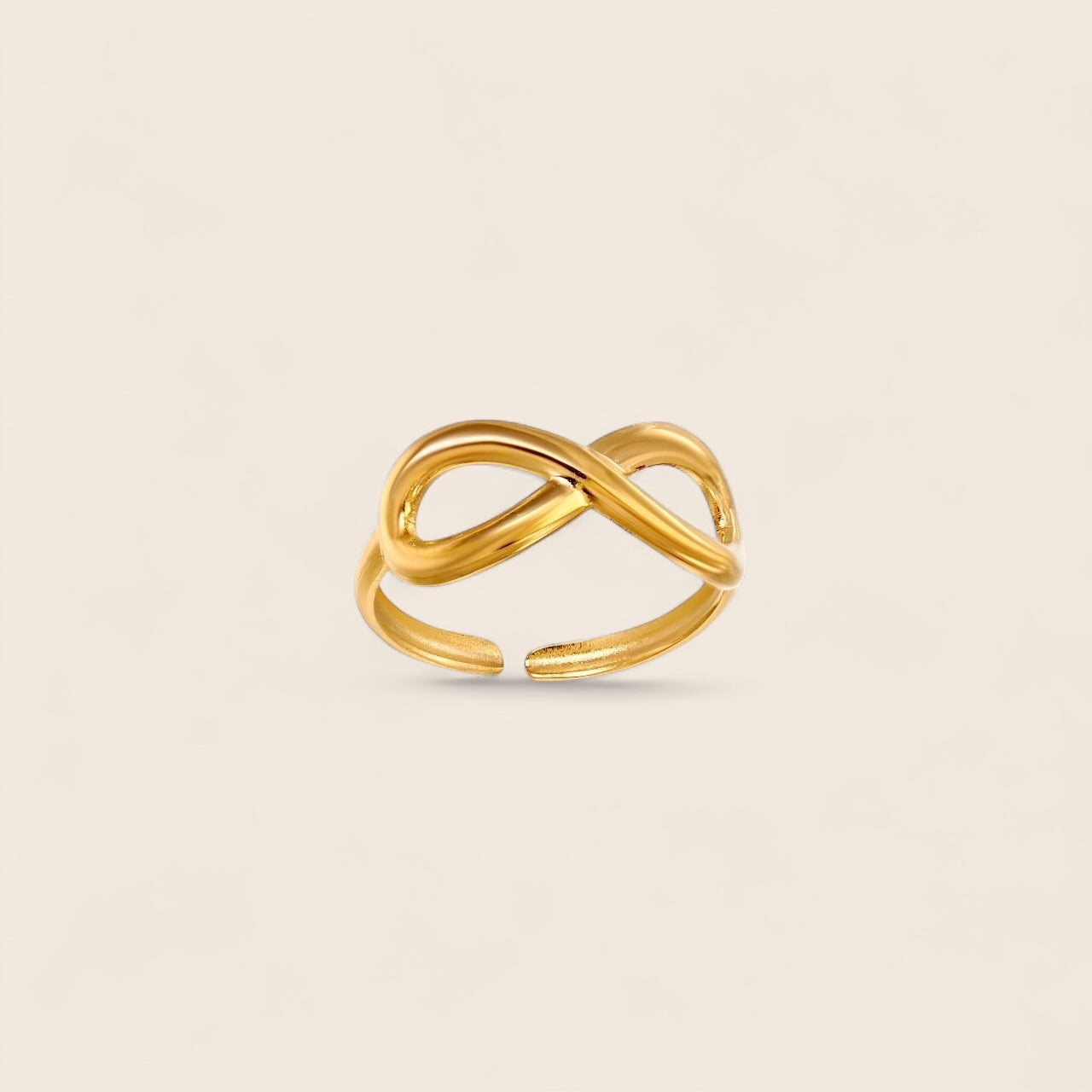 Endlessness Statement Ring - 18K gold plated stainless steel