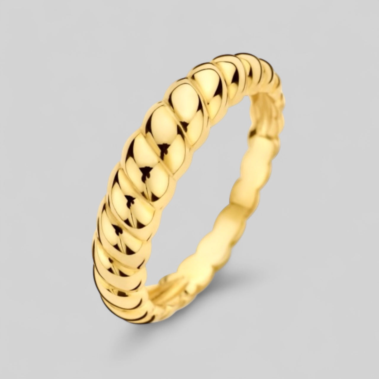 585 Gold massiver Croissant Style Ring