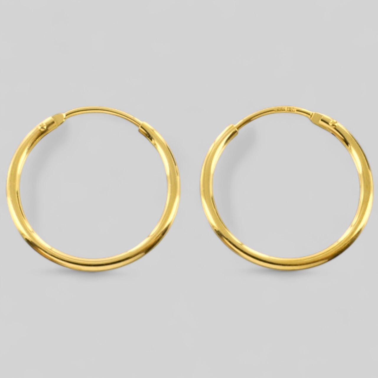 585 Gold Creolen 17,5 mm - klassische Ohrringe