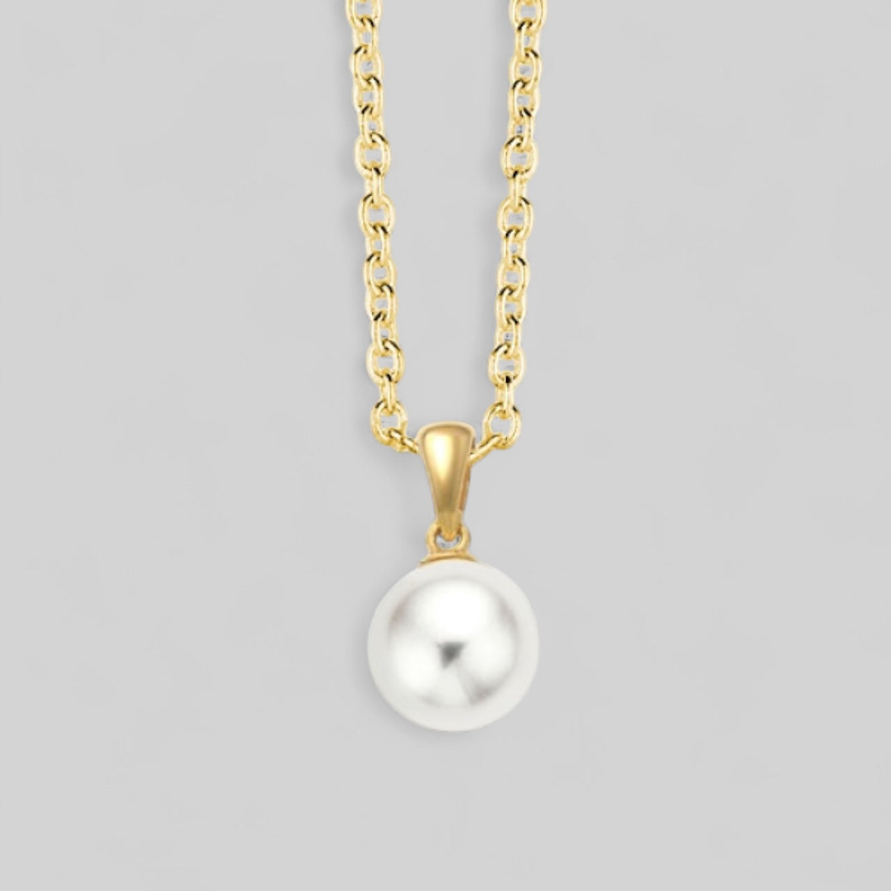 585 Gold Collier mit Süßwasser-Zuchtperle - elegante Halskette