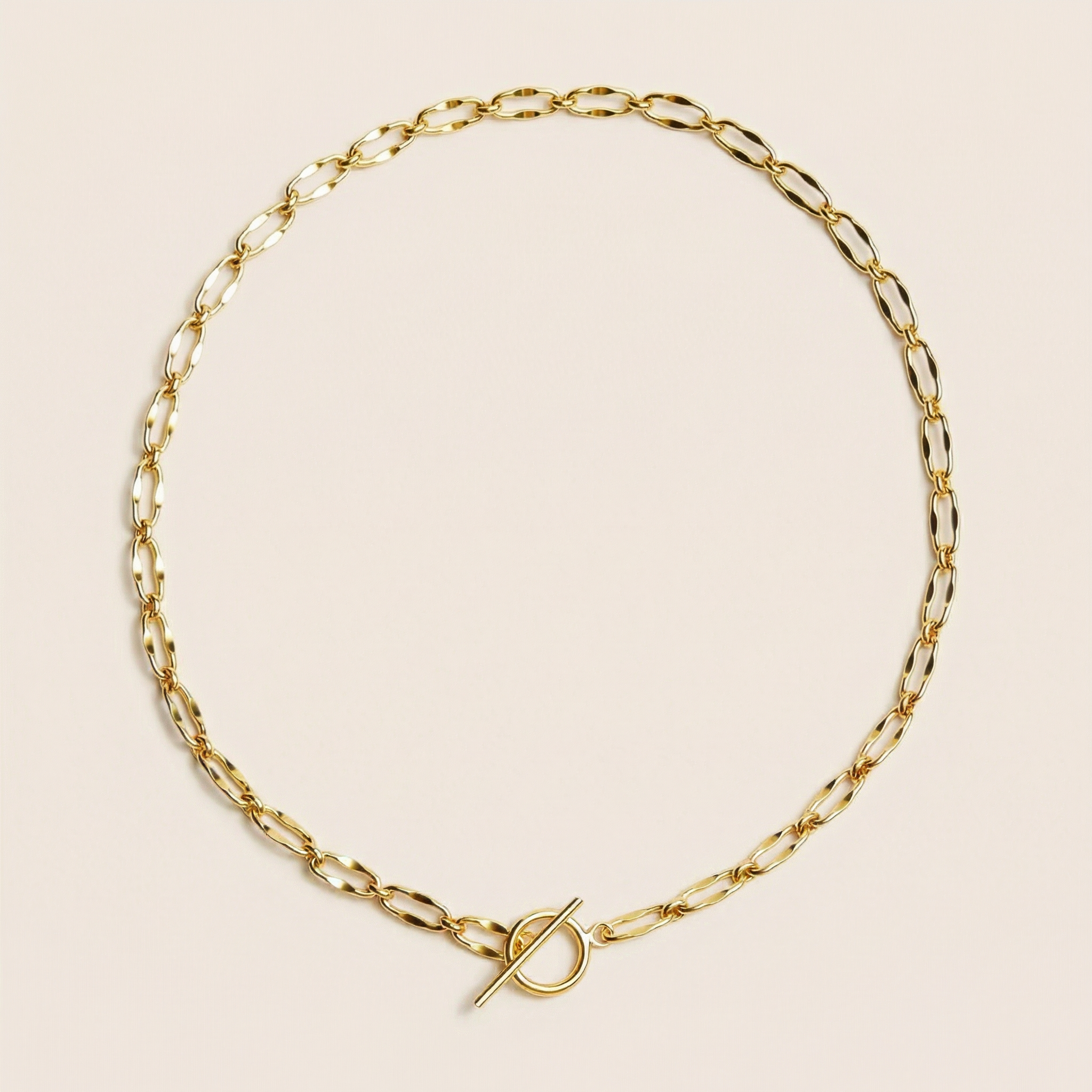 Britische Chain Choker – edle Signature-Halskette aus 925 Silber 18K vergoldet - NINASIA