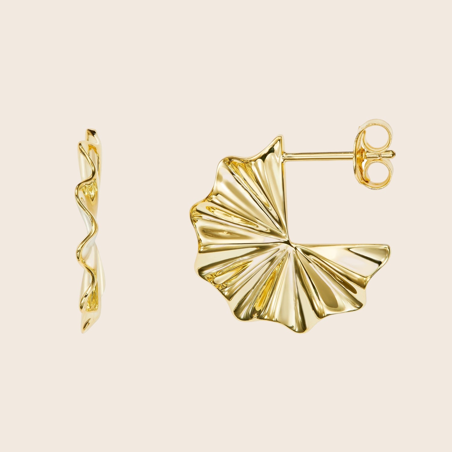 Statement Flower Ohrringe aus 925 Silber 14K vergoldet