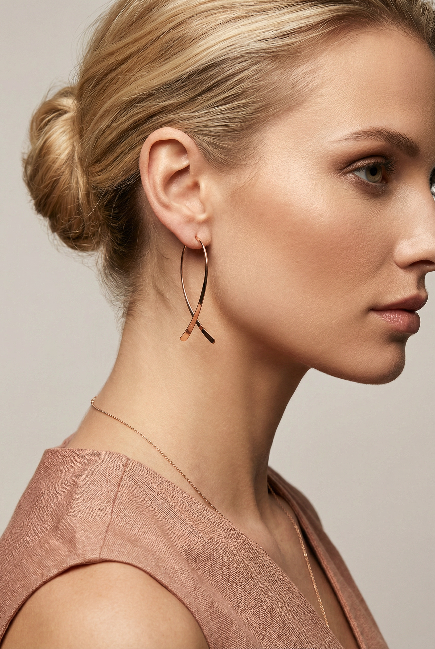 Essential Organic Flow Ohrhänger aus 925 Sterling Silber oder vergoldet - NINASIA