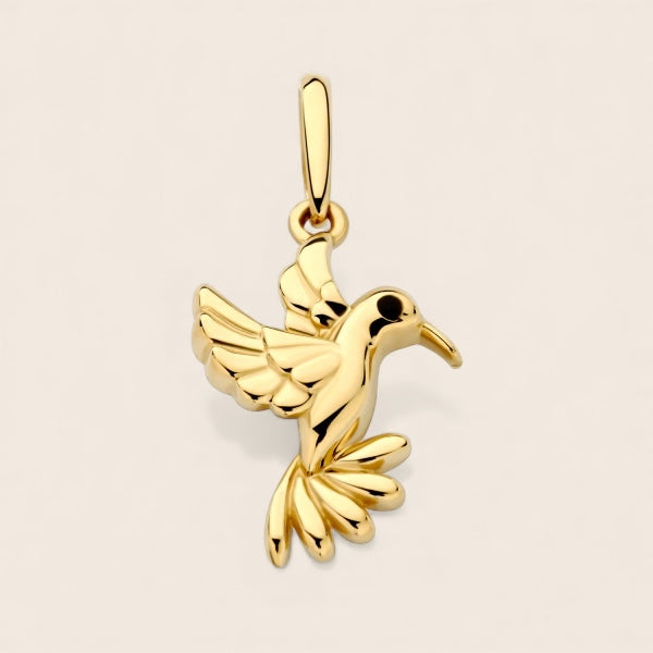 585 Gold Hummingbird Pendant with or without Chain