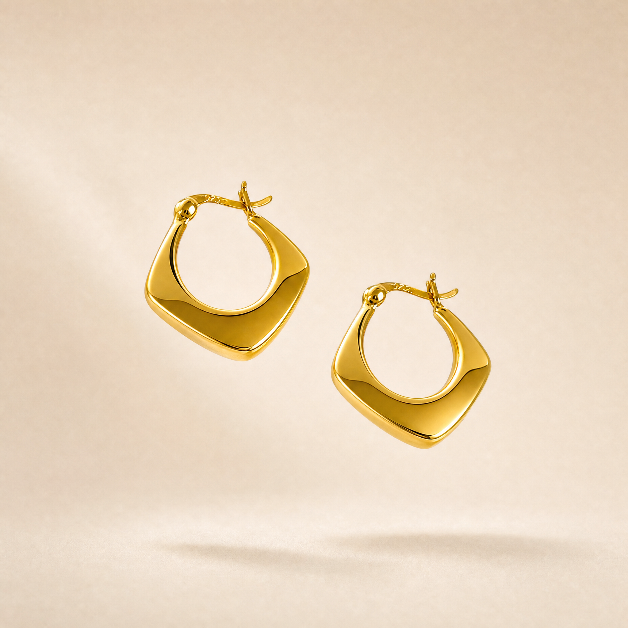 Parisian Geometry – Creolen aus 925 Silber 18K vergoldet - NINASIA