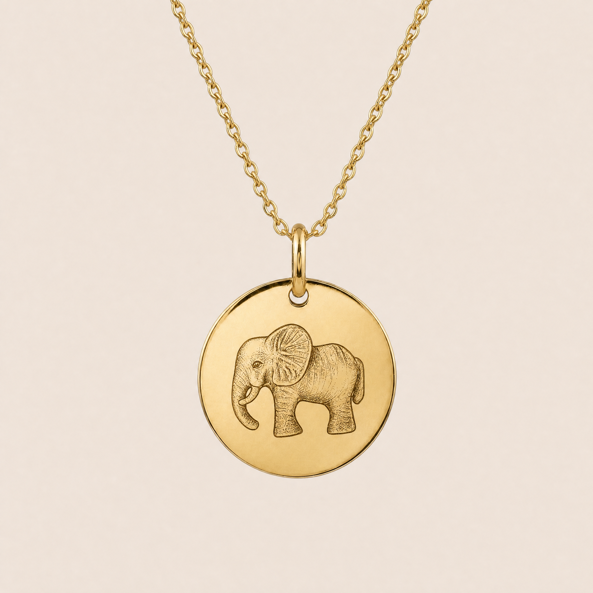 Personalisierte Halskette – Elefanten-Gravur-Kette – „Strength & Wisdom“ aus 925 Silber oder Silber vergoldet - NINASIA