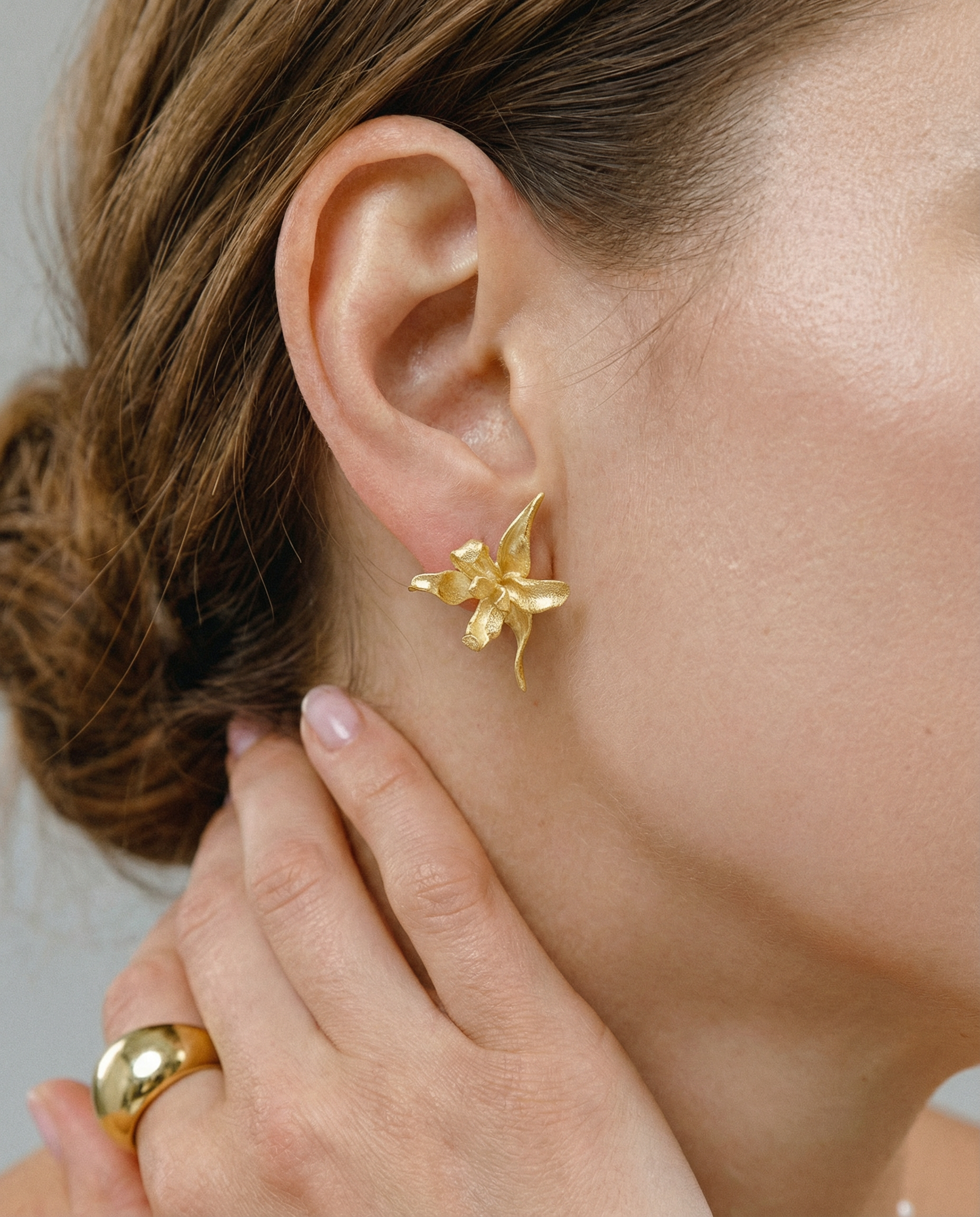 Magnolia Blumen Ohrringe „Sweet Magnolias“ – in 925 Silber und Silber vergoldet