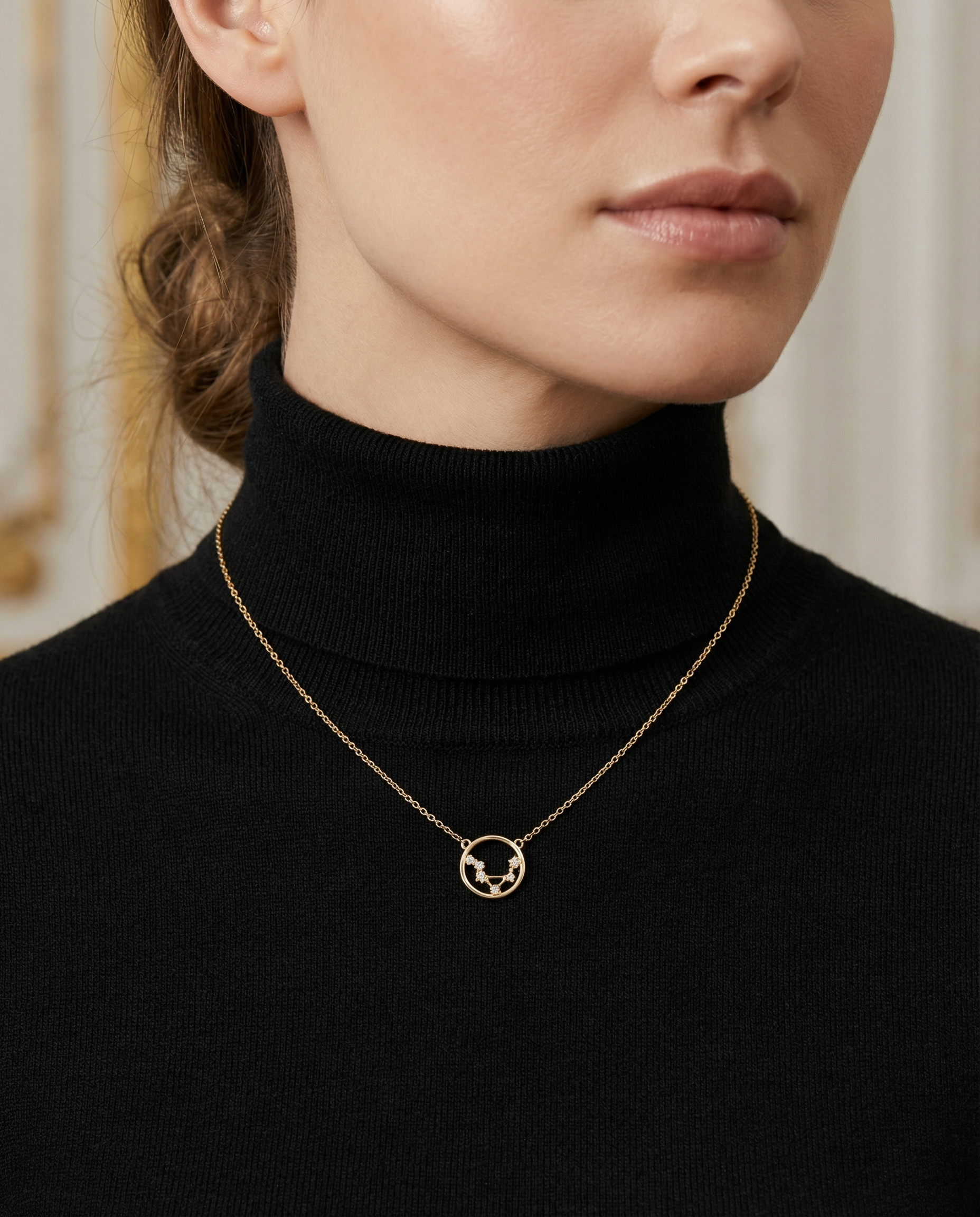 Sternzeichen-Halskette mit Zirkonia – aus 925 Silber oder 18k vergoldetem Silber