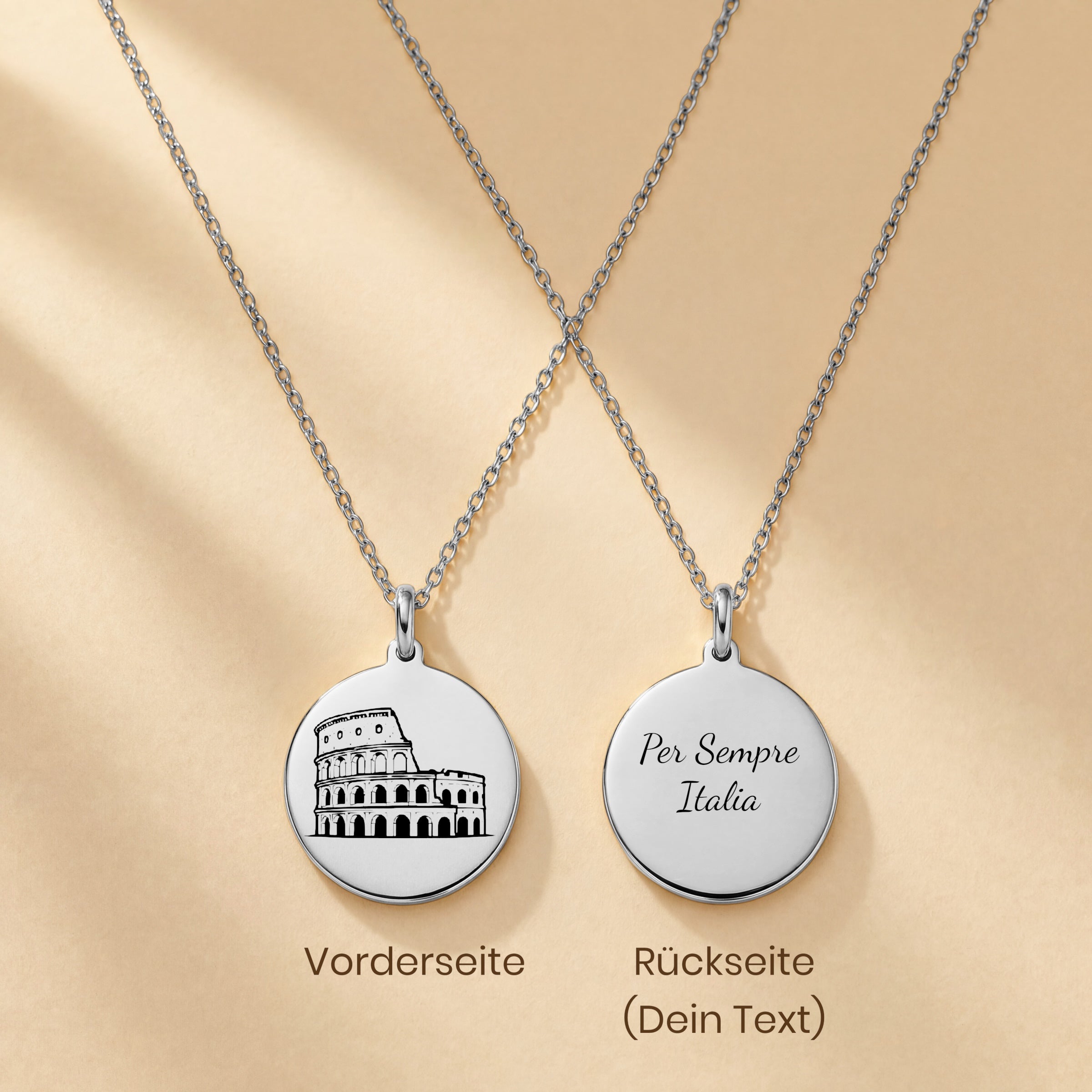 Heimat Schmuck – Colosseum Pendant with Engraving "Per Sempre Italia" – A Symbol of Connection to Italy