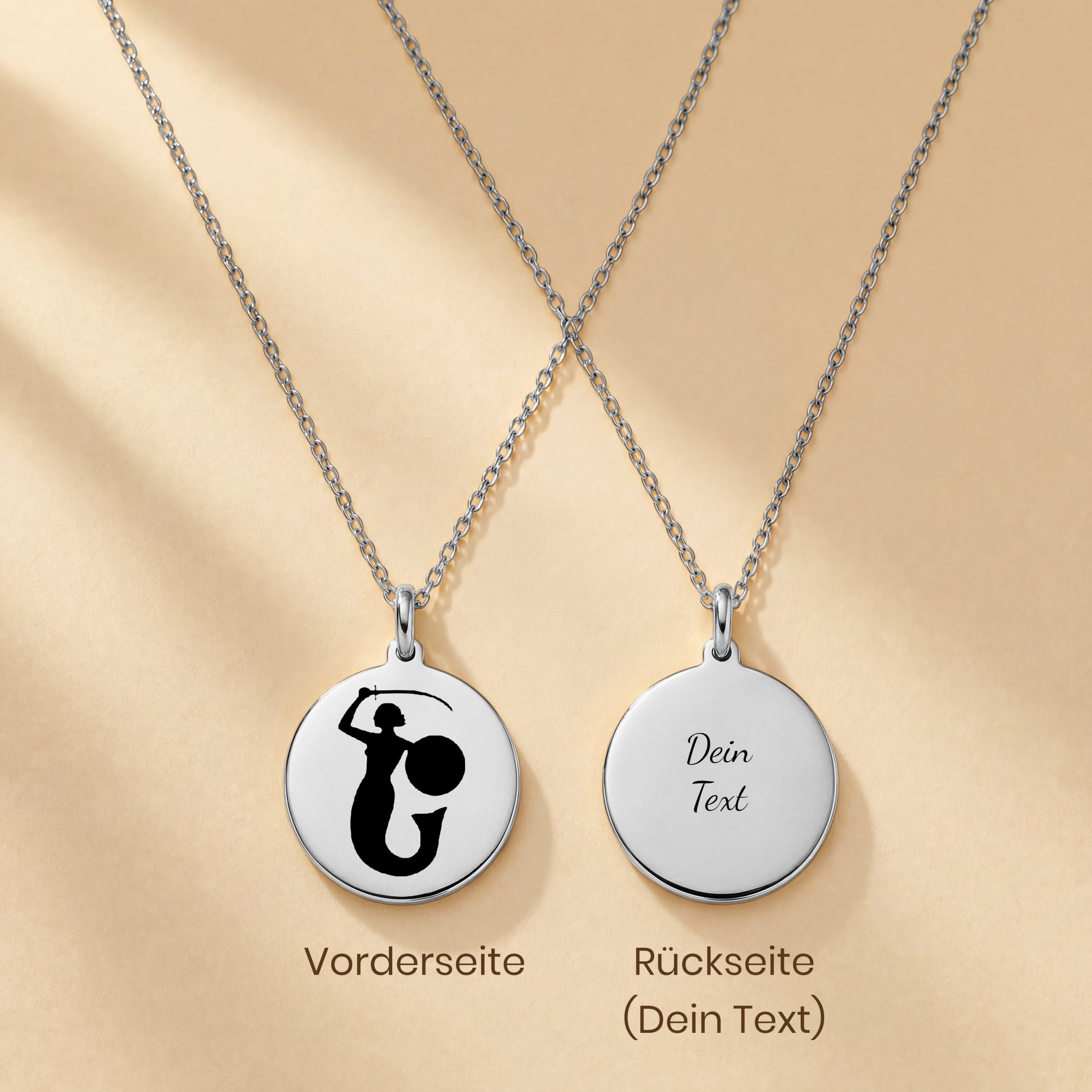 Heimat Schmuck – Warsaw Mermaid Syrenka Engraved Pendant – A Symbol of Connection to Poland