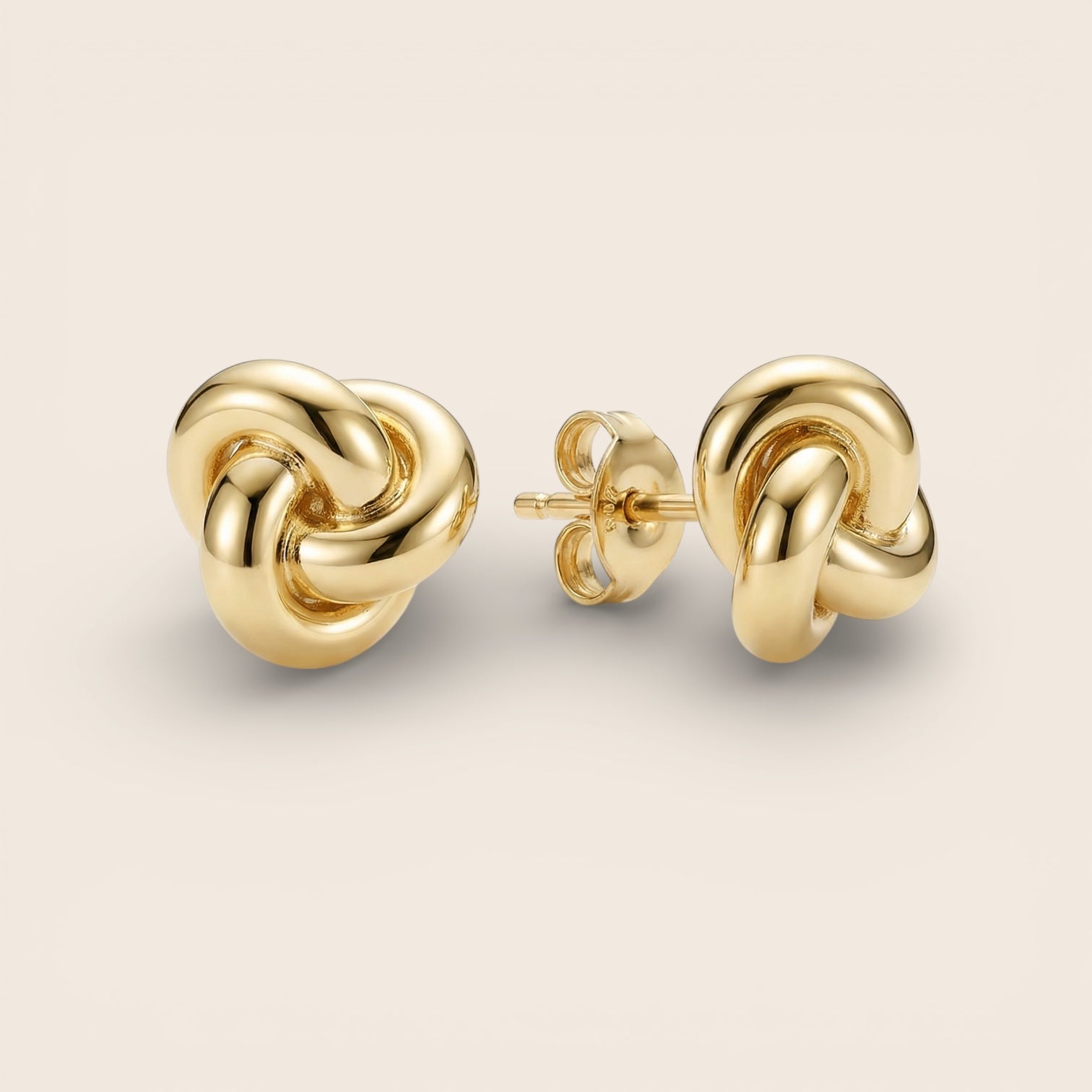Knoten Ohrstecker aus 925 Silber vergoldet