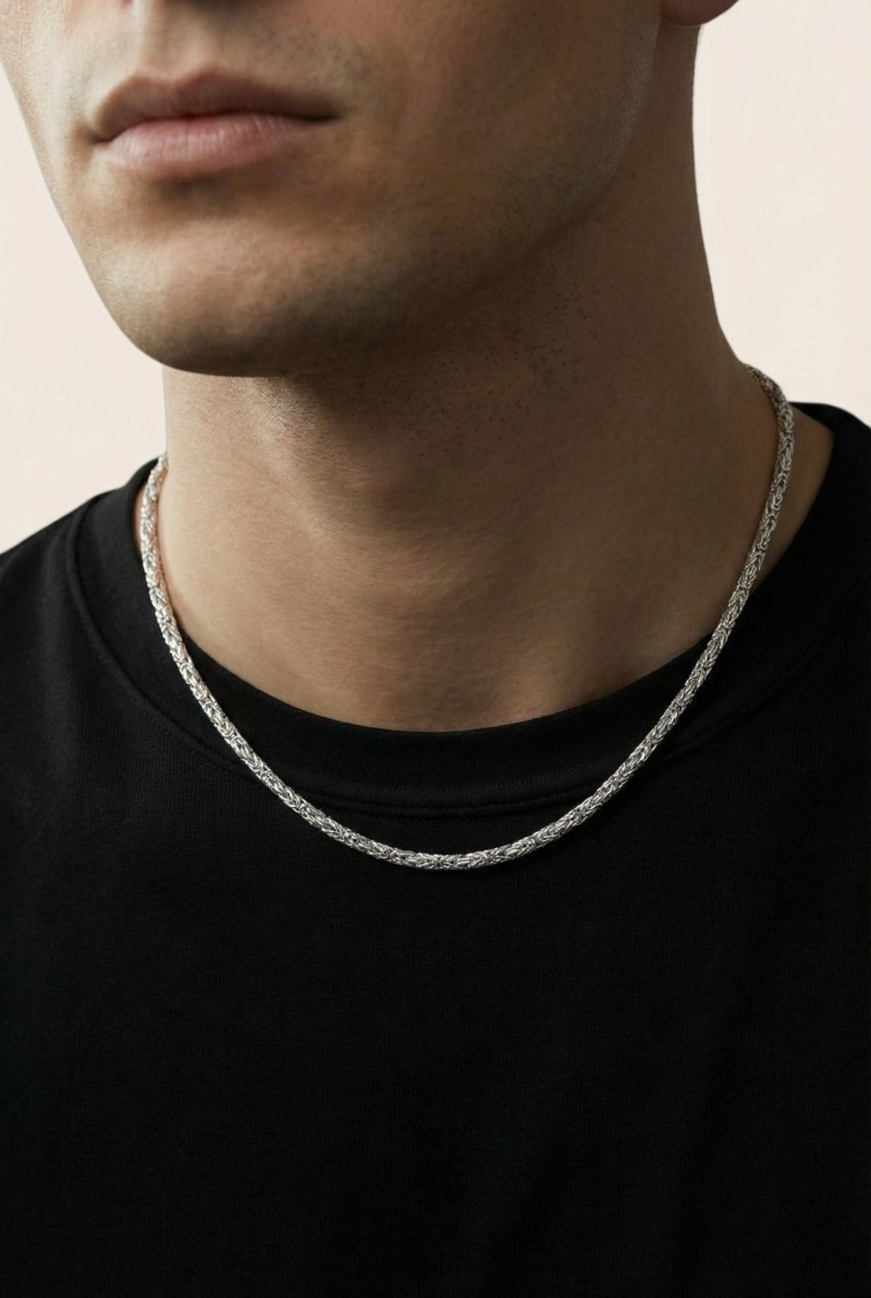 Massive Königskette 3,2mm aus 925 Silber - Unisex